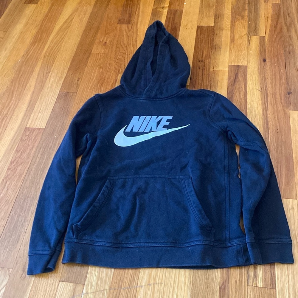 Nike Boys Black Hooded Sweatshirt Size L